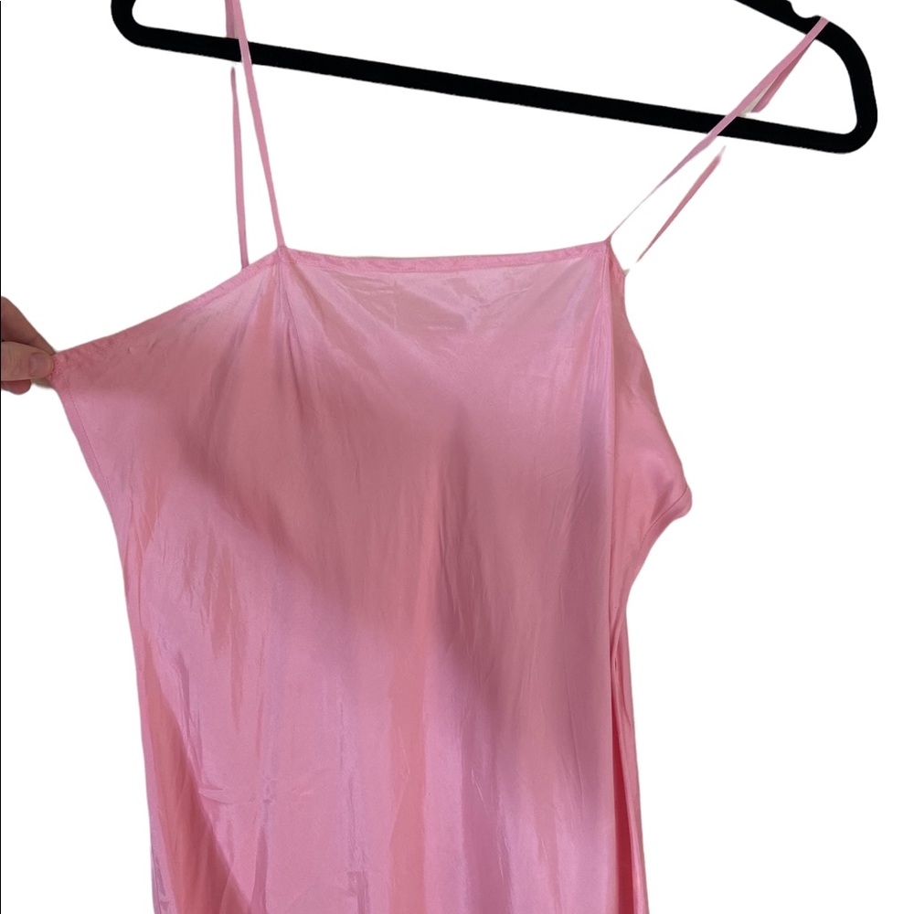 Vintage Retro 90s 1990s Baby Spice Pink Maxi Slip Dress Nightie - Picture 3 of 3